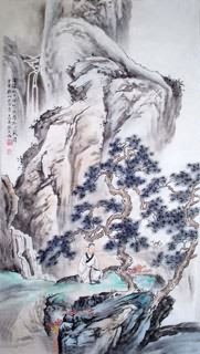 Chinese Mountain and Water Painting,50cm x 100cm,1006031-x