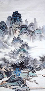 Chinese Mountain and Water Painting,90cm x 180cm,1011091-x