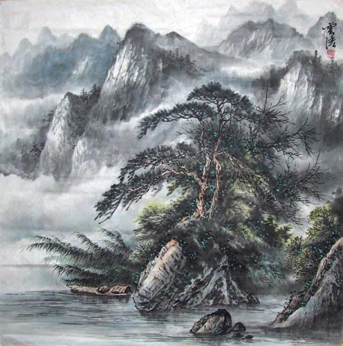 Mountain and Water,66cm x 66cm(26〃 x 26〃),1024004-z