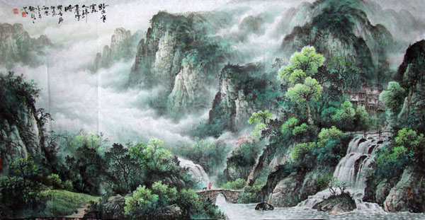 Mountain and Water,69cm x 138cm(27〃 x 54〃),1033004-z