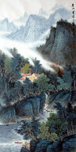 Mountain and Water,69cm x 138cm(27〃 x 54〃),1068003-z