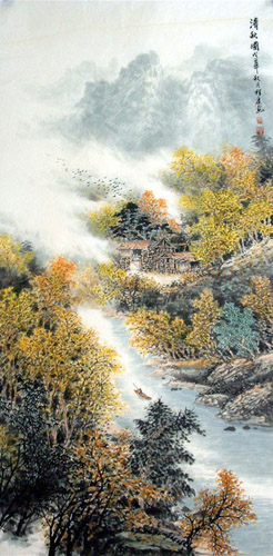Mountain and Water,69cm x 138cm(27〃 x 54〃),1068006-z