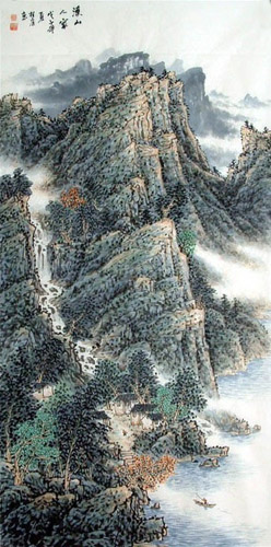Mountain and Water,69cm x 138cm(27〃 x 54〃),1068014-z