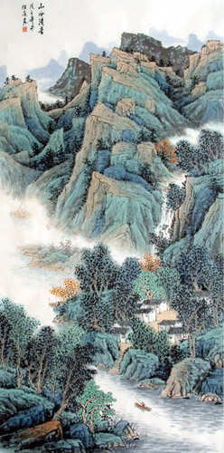 Mountain and Water,69cm x 138cm(27〃 x 54〃),1068015-z
