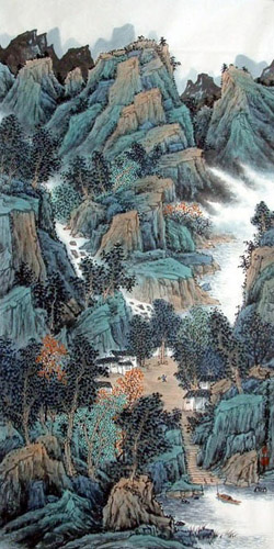 Mountain and Water,69cm x 138cm(27〃 x 54〃),1068016-z