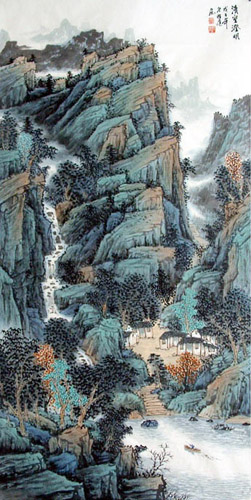 Mountain and Water,69cm x 138cm(27〃 x 54〃),1068017-z