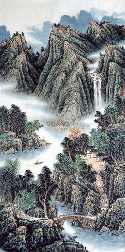 Mountain and Water,69cm x 138cm(27〃 x 54〃),1068019-z