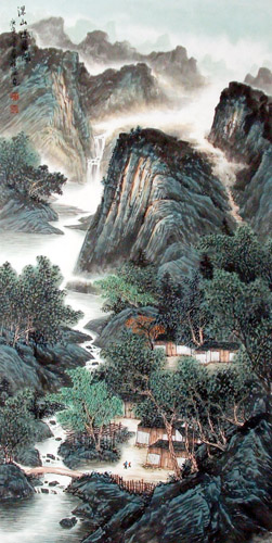 Mountain and Water,69cm x 138cm(27〃 x 54〃),1068024-z