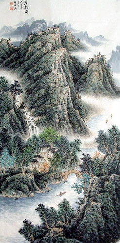 Mountain and Water,69cm x 138cm(27〃 x 54〃),1068027-z