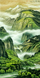 Chinese Mountain and Water Painting,66cm x 136cm,1135047-x