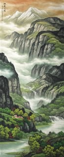 Chinese Mountain and Water Painting,150cm x 350cm,1135080-x