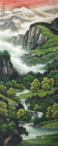 Mountain and Water,150cm x 350cm(59〃 x 138〃),1135081-z