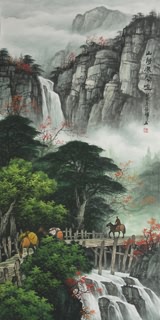 Chinese Mountain and Water Painting,66cm x 136cm,1135088-x