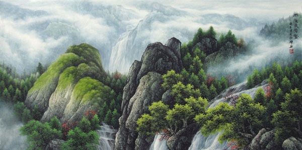 Mountain and Water,69cm x 138cm(27〃 x 54〃),1135098-z