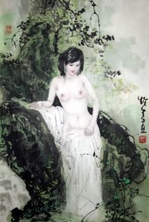 Chinese Nude Girl Painting,69cm x 46cm,3798022-x