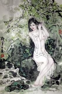 Chinese Nude Girl Painting,69cm x 46cm,3798023-x