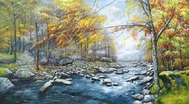 Landscape Oil Painting,50cm x 100cm,6168010-x