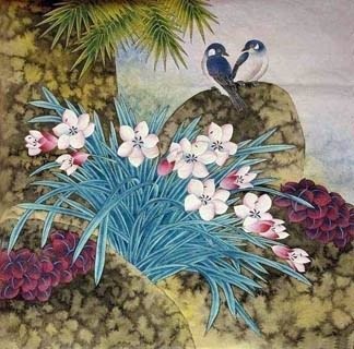 Chinese Orchid Painting,50cm x 50cm,2342007-x
