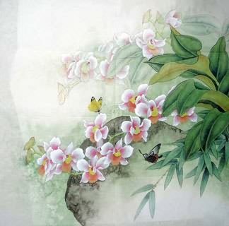 Chinese Orchid Painting,50cm x 50cm,2345035-x