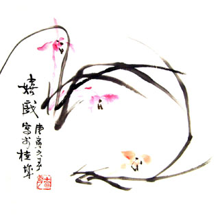 Chinese Orchid Painting,33cm x 33cm,2412010-x