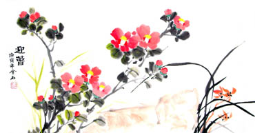 Chinese Orchid Painting,50cm x 100cm,2412013-x