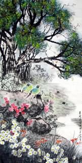 Chinese Other Birds Painting,69cm x 138cm,2423015-x