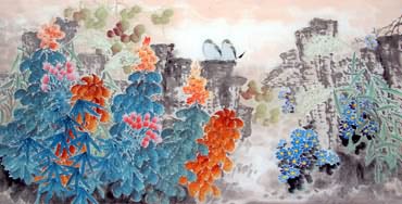 Chinese Other Flowers Painting,66cm x 136cm,2397013-x