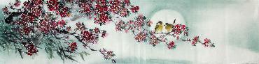 Chinese Other Flowers Painting,35cm x 136cm,jsc21077002-x