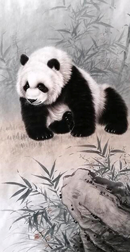 Panda,50cm x 100cm(19〃 x 39〃),4502013-z