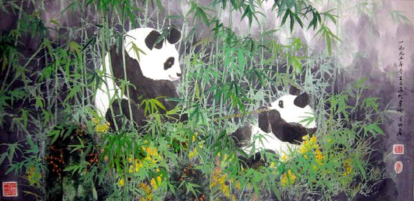 Panda,50cm x 100cm(19〃 x 39〃),4731067-z