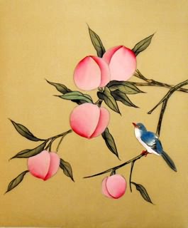 Chinese Peach Painting,19cm x 27cm,2336128-x