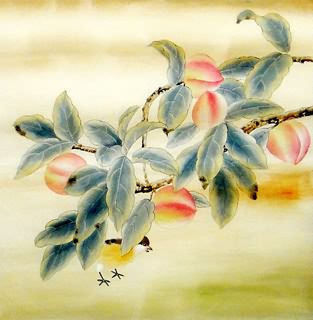Chinese Peach Painting,69cm x 69cm,2614053-x