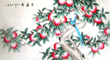 Chinese Peach Painting,92cm x 174cm,2703076-x