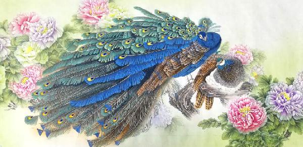 Peacock Peahen,69cm x 138cm(27〃 x 54〃),2387082-z