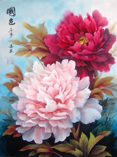 Chinese Peony Painting,34cm x 46cm,2328011-x