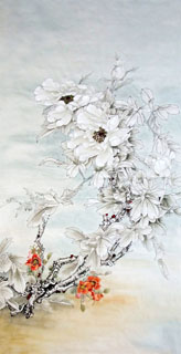 Chinese Peony Painting,66cm x 136cm,2352013-x