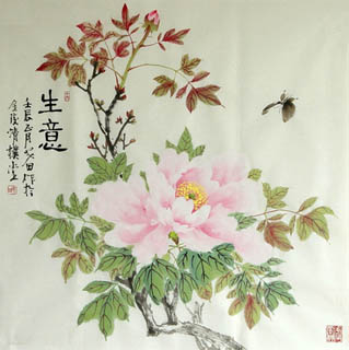 Chinese Peony Painting,68cm x 68cm,2388053-x