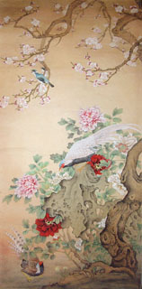 Chinese Pheasant Painting,66cm x 130cm,2319081-x