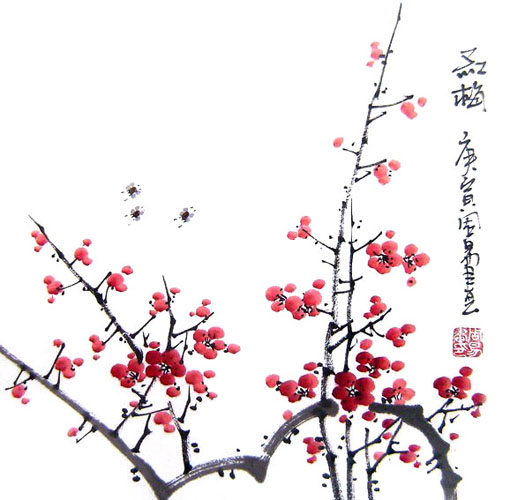 Plum Blossom,33cm x 33cm(13〃 x 13〃),2396003-z