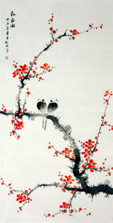 Chinese Plum Blossom Painting,66cm x 130cm,2398003-x