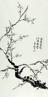 Chinese Plum Blossom Painting,50cm x 100cm,2407025-x