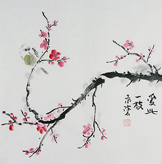 Chinese Plum Blossom Painting,50cm x 50cm,2407036-x