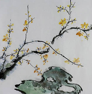 Chinese Plum Blossom Painting,50cm x 50cm,2407072-x