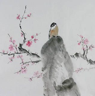 Chinese Plum Blossom Painting,50cm x 50cm,2407078-x