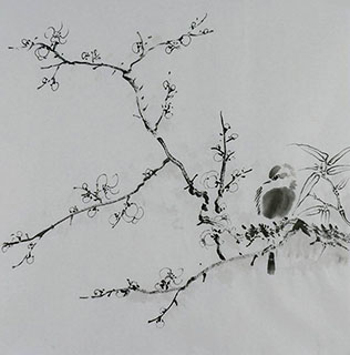 Chinese Plum Blossom Painting,50cm x 50cm,2407094-x