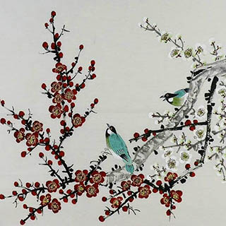 Chinese Plum Blossom Painting,66cm x 66cm,2547021-x