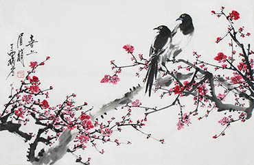 Chinese Plum Blossom Painting,69cm x 46cm,ms21139060-x