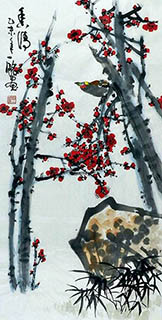 Chinese Plum Blossom Painting,50cm x 100cm,zym21142026-x