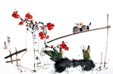 Chinese Qing Gong Painting,43cm x 65cm,2437030-x