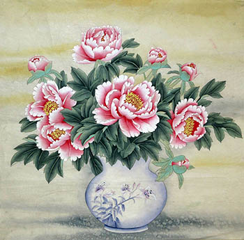 Chinese Qing Gong Painting,68cm x 68cm,2547065-x